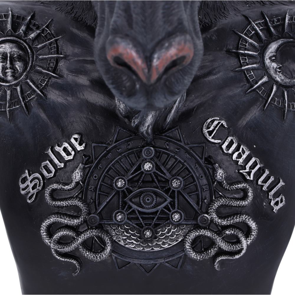 Celestial Black and Silver Baphomet Bust 33cm 6