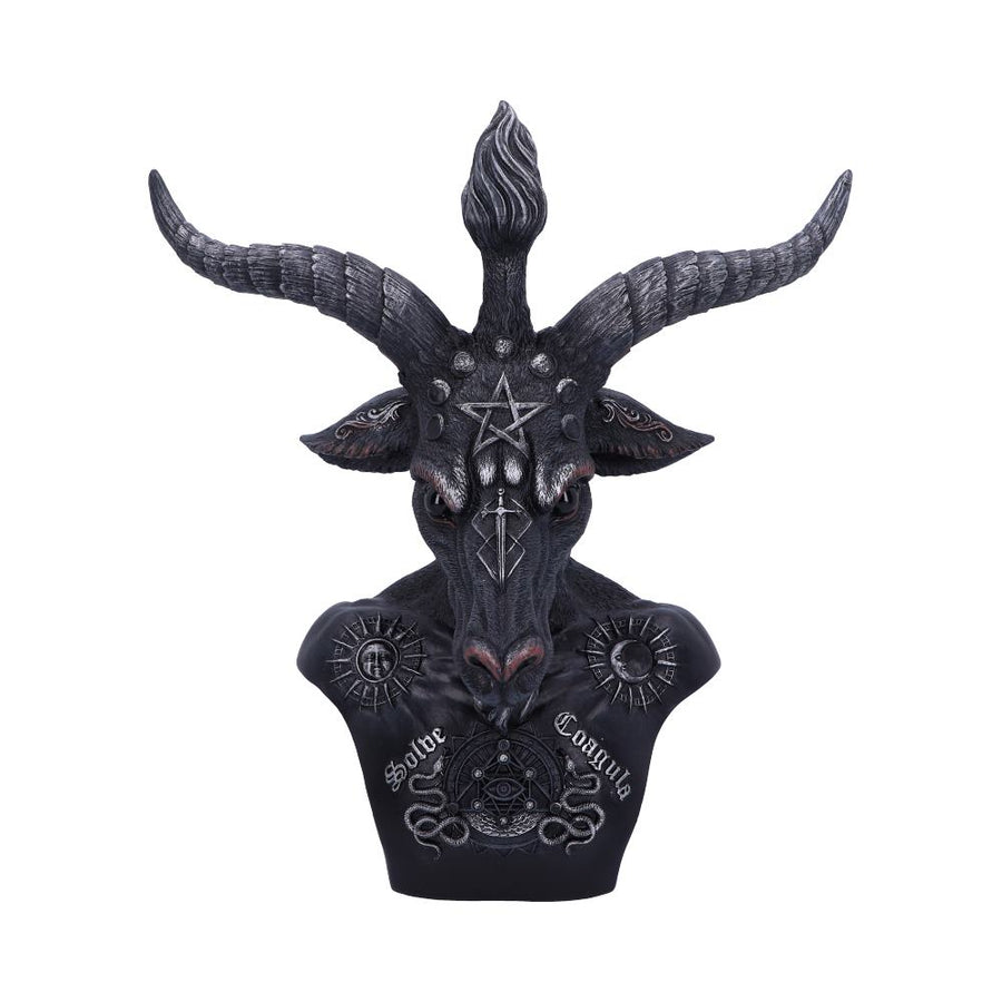 Celestial Black and Silver Baphomet Bust 33cm 1