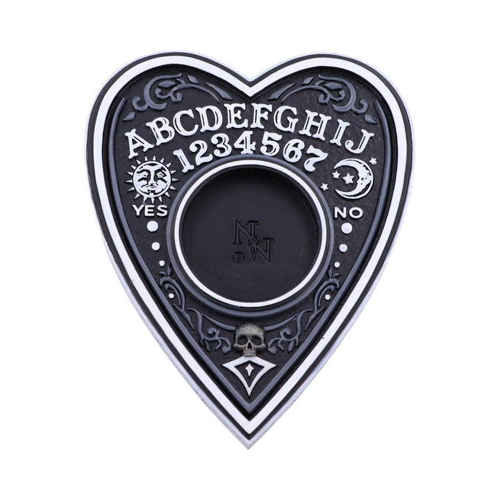 Black and White Spirit Board Tea Light Holder 9.5cm