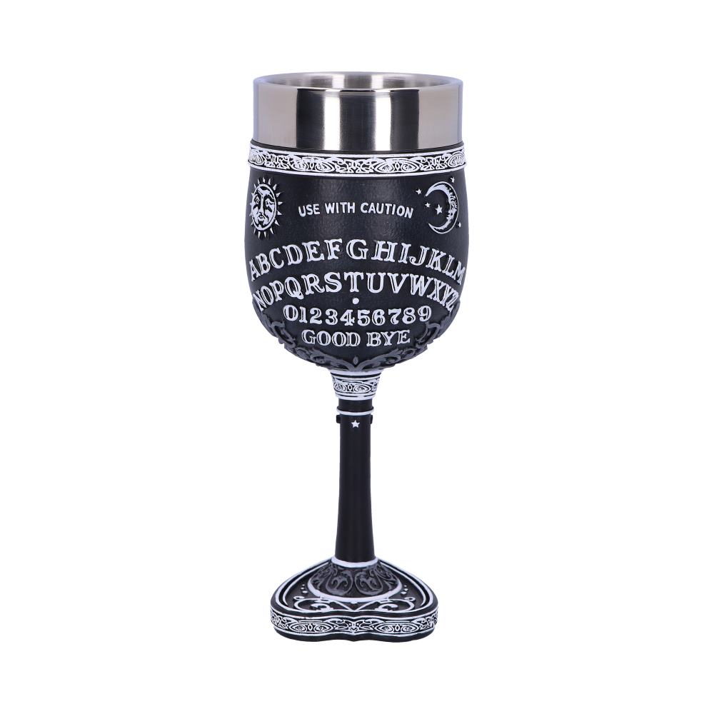 Black and White Spirit Board Goblet Glass 1