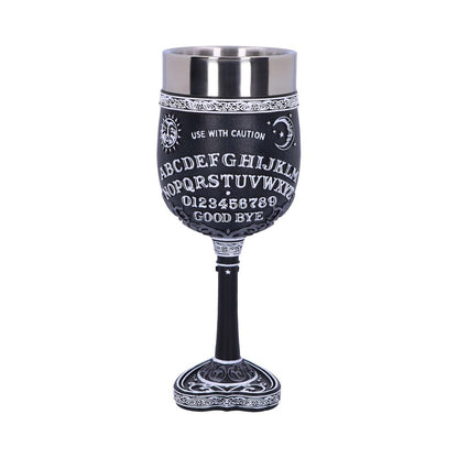 Black and White Spirit Board Goblet Glass 1