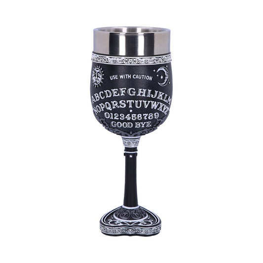 Black and White Spirit Board Goblet Glass 1