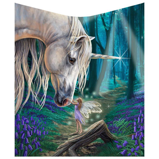 Fairy Whispers Unicorn Throw Blanket 160cm by Lisa Parker 1