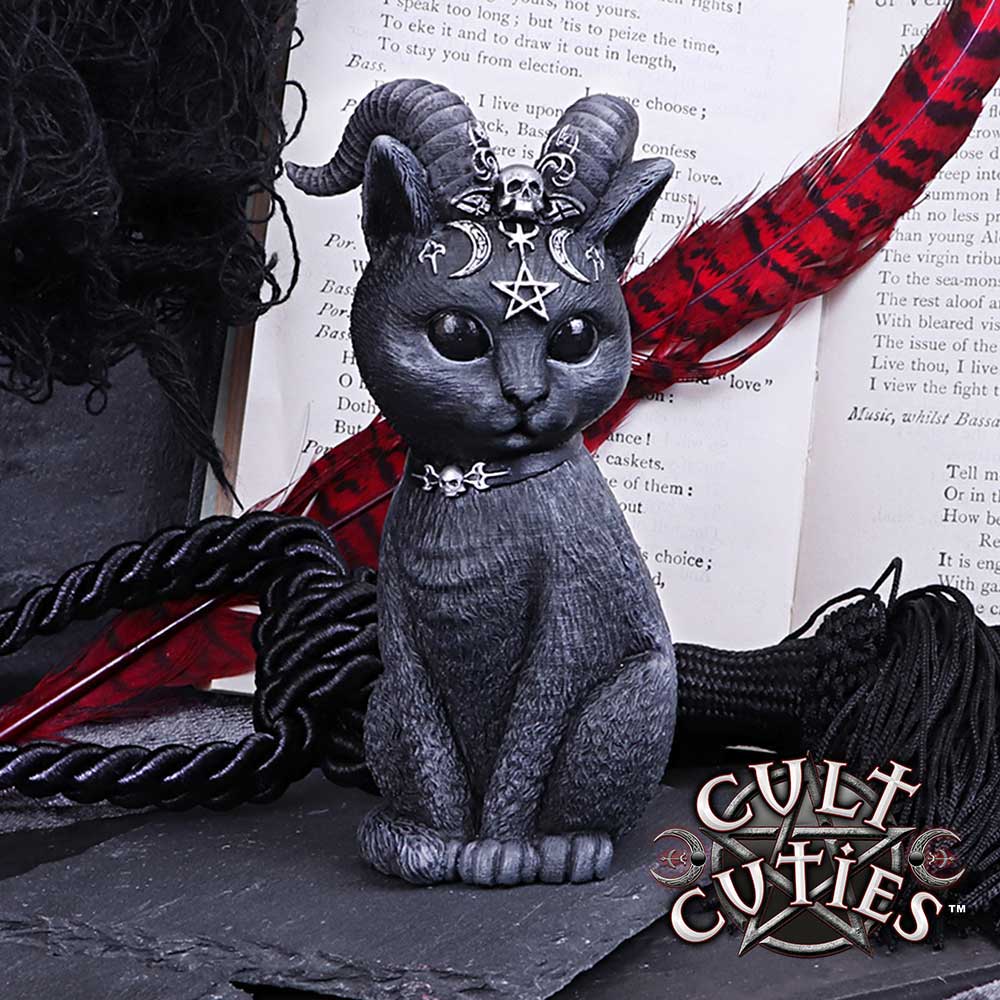 Pawzuph Horned Occult Cat Figurine 11cm 6