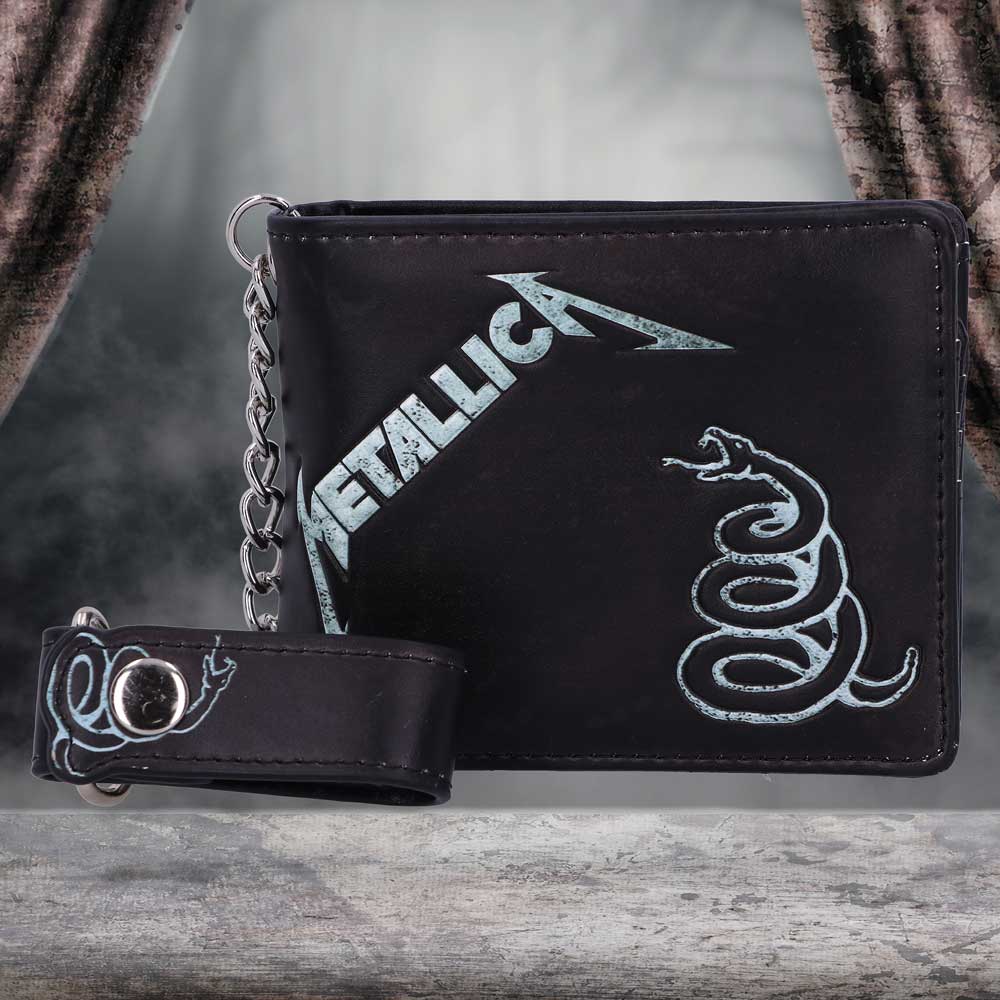 Metallica Black Album Wallet with Chain Officially Licensed 8