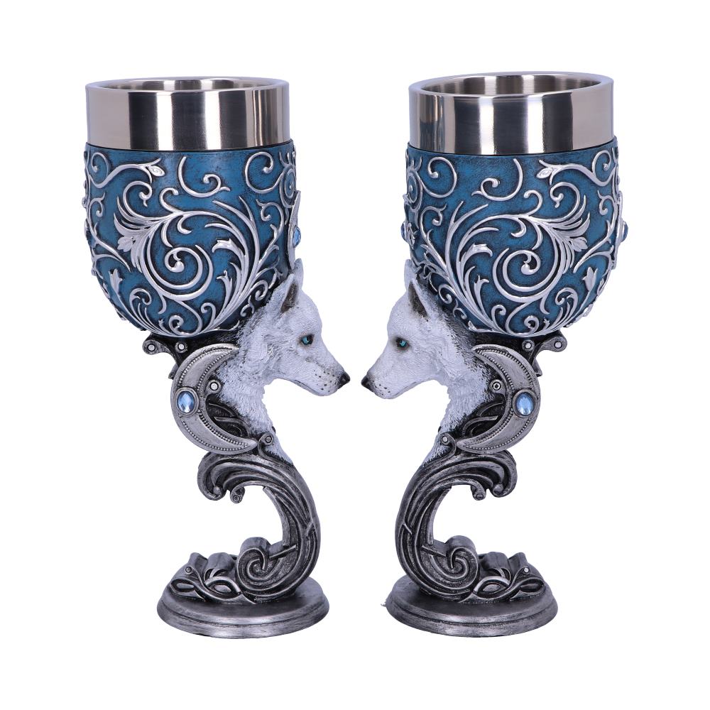 Wild at Heart Twin Wolf Set of Two Goblets 18.5cm 1