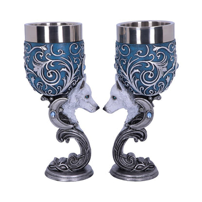Wild at Heart Twin Wolf Set of Two Goblets 18.5cm 1