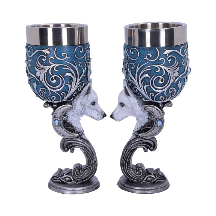 Wild at Heart Twin Wolf Set of Two Goblets 18.5cm 1