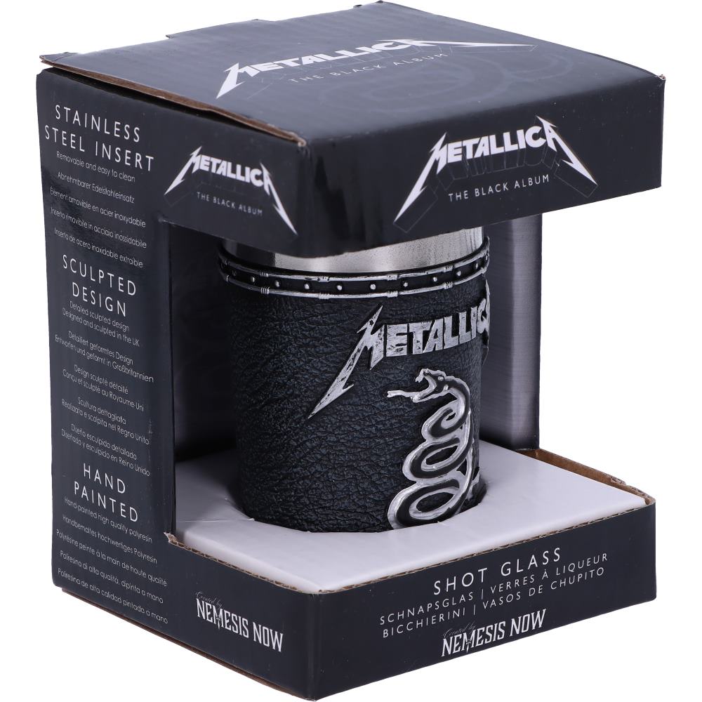Metallica Black Album Shot Glass 7.5cm Officially Licensed 5