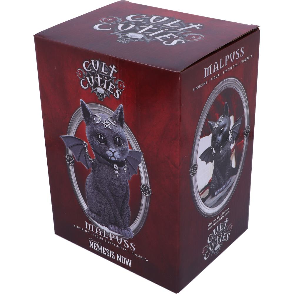 Large Malpuss Winged Occult Cat Figurine 24cm 5