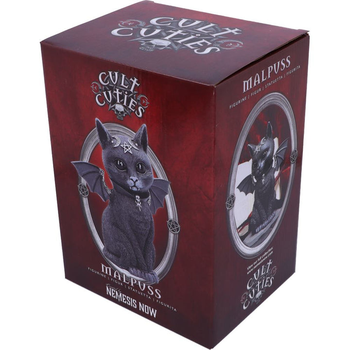Large Malpuss Winged Occult Cat Figurine 24cm 5