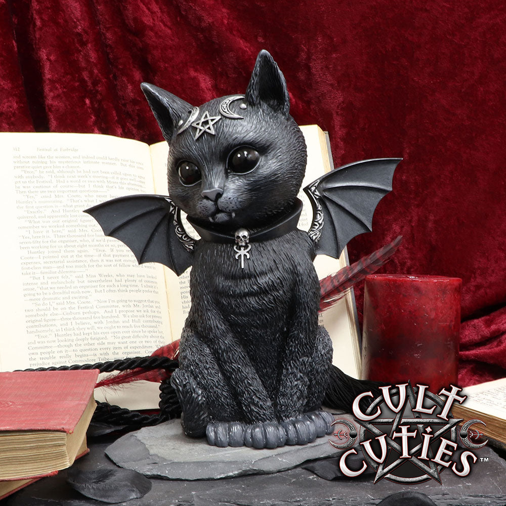Large Malpuss Winged Occult Cat Figurine 24cm 6