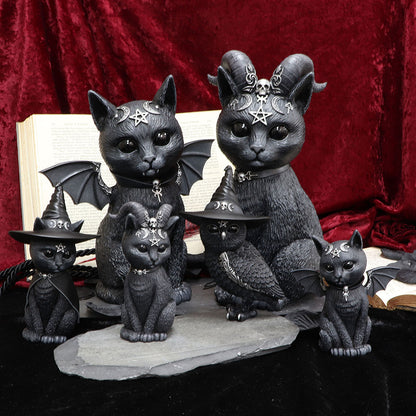 Large Malpuss Winged Occult Cat Figurine 24cm 7