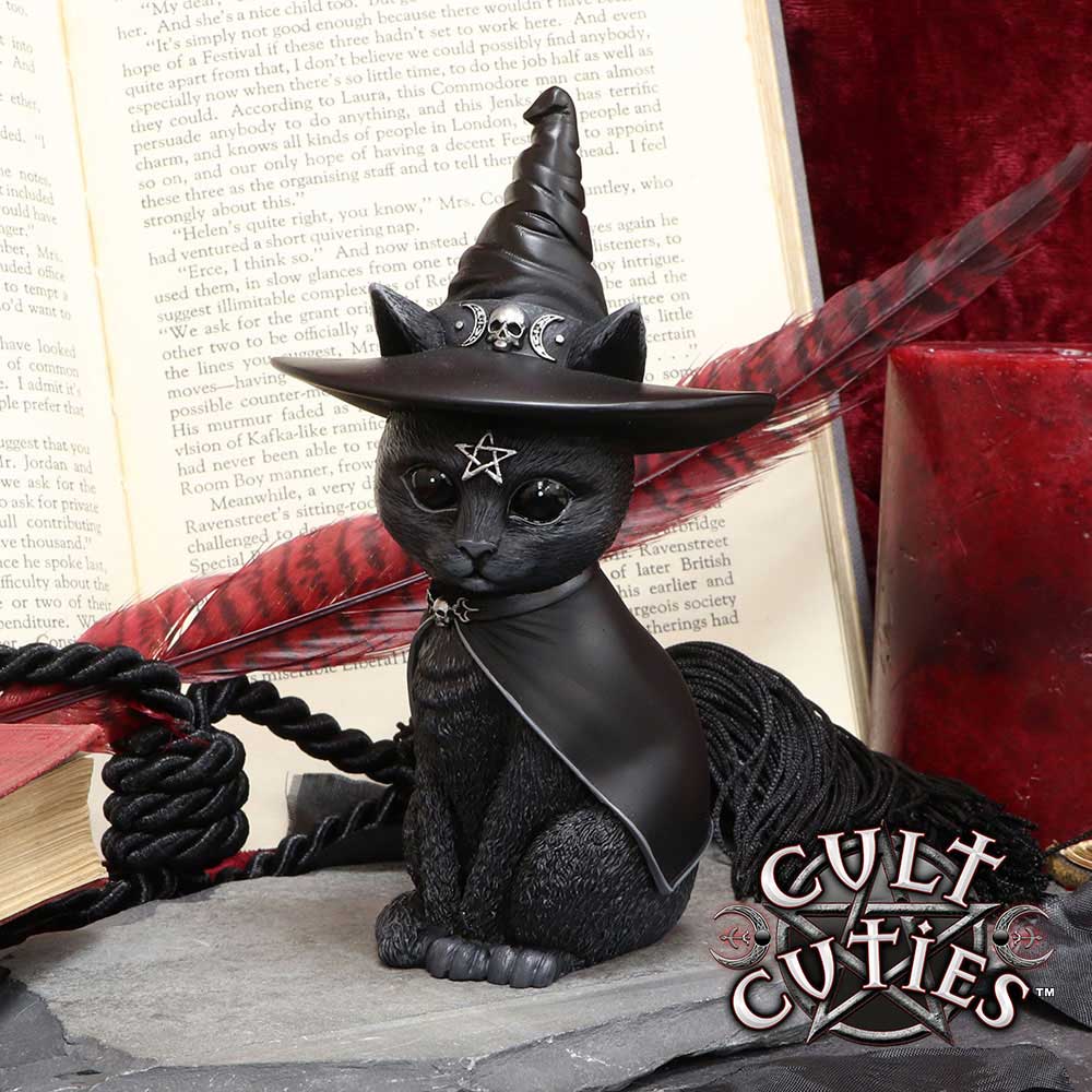 Purrah Witches Hat Occult Cat Figurine 13.5cm 6