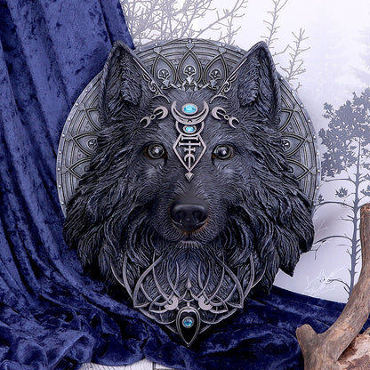 Dark Gothic Magical Wolf Moon Wall Hanging Plaque 30cm 7