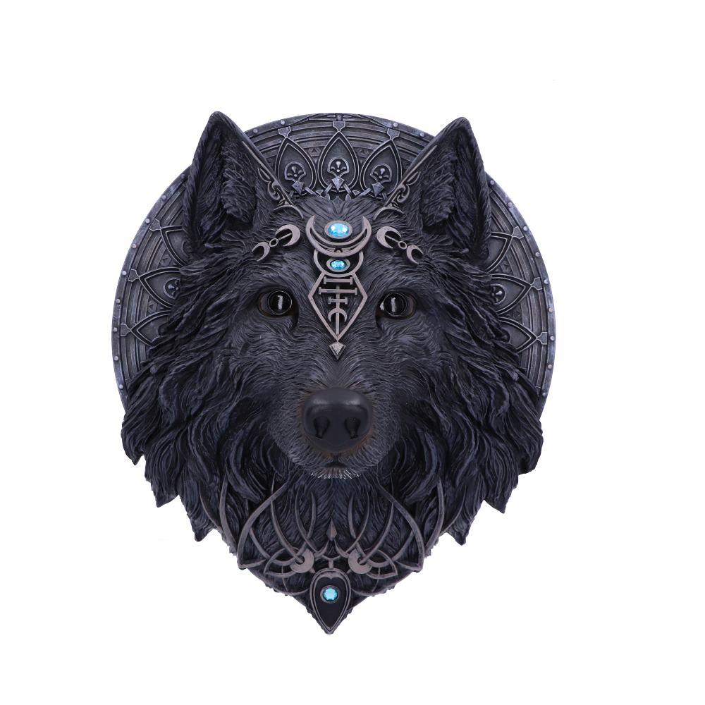 Dark Gothic Magical Wolf Moon Wall Hanging Plaque 30cm 1