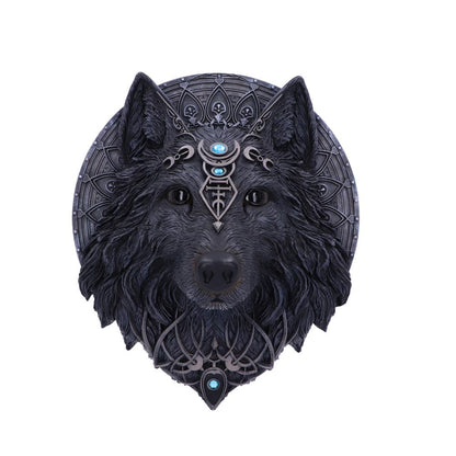 Dark Gothic Magical Wolf Moon Wall Hanging Plaque 30cm 1