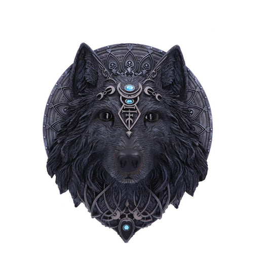 Dark Gothic Magical Wolf Moon Wall Hanging Plaque 30cm 1