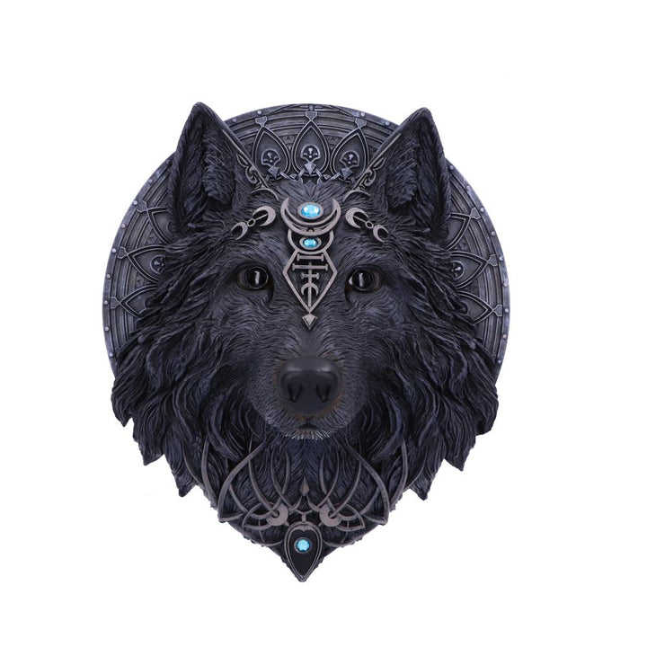 Dark Gothic Magical Wolf Moon Wall Hanging Plaque 30cm 1