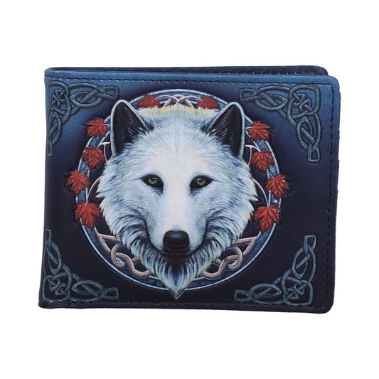 Guardian of the Fall White Autumn Wolf Wallet 1