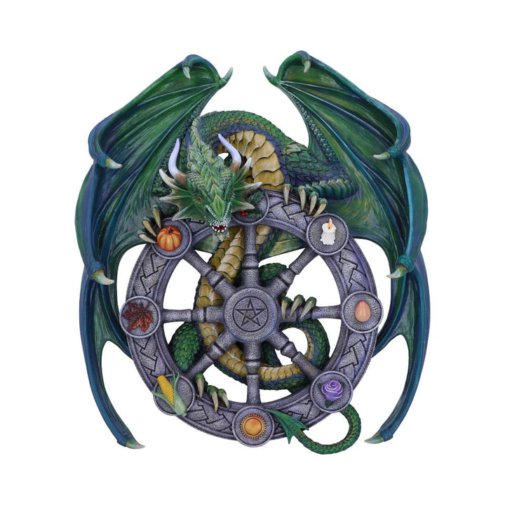 Anne Stokes Year of the Magical Dragon Pagan Wheel Wall Plaque 30cm