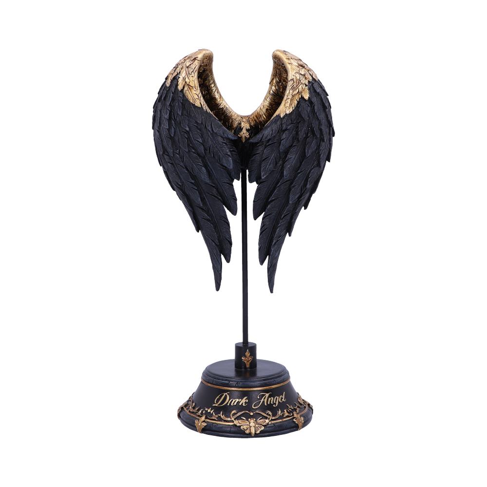 Dark Angel Gothic Fallen Fae Wing Sculpture Figurine 26cm 1