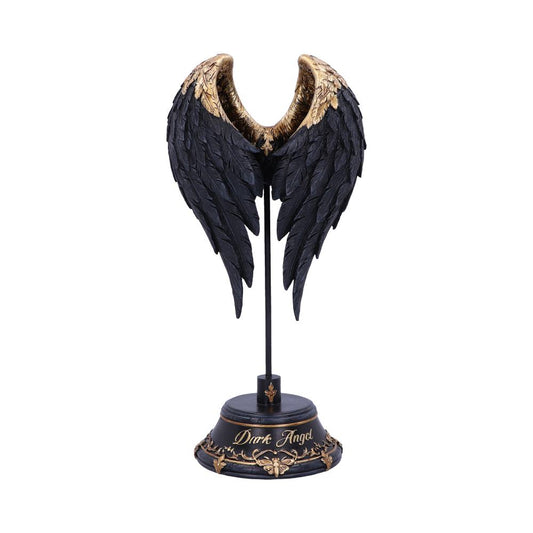 Dark Angel Gothic Fallen Fae Wing Sculpture Figurine 26cm 1