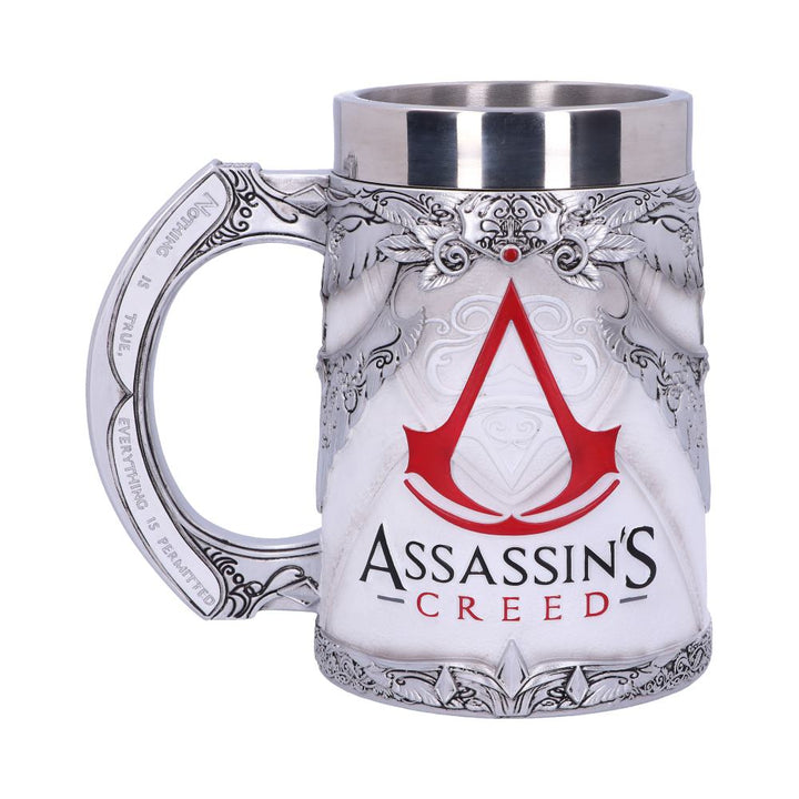 Assassins Creed White Game Tankard 15.5cm Officially Licensed Drinking Mug