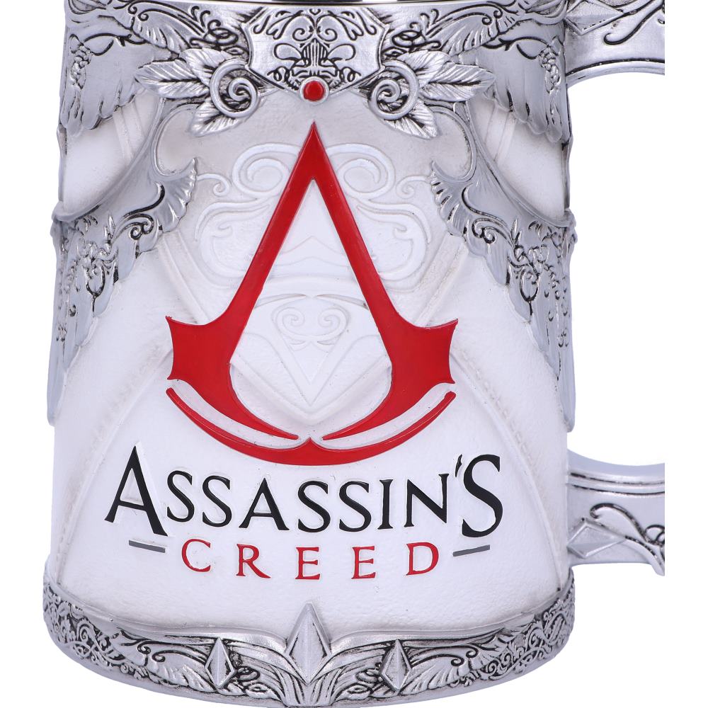 Assassins Creed White Game Tankard 15.5cm Officially Licensed Drinking Mug