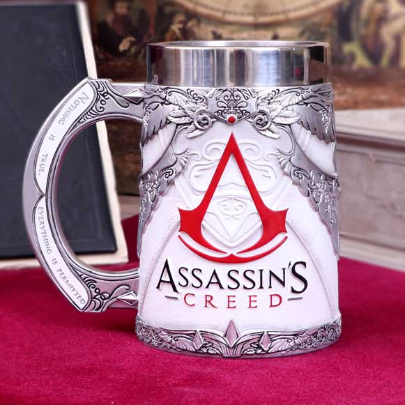 Assassins Creed White Game Tankard 15.5cm Officially Licensed Drinking Mug