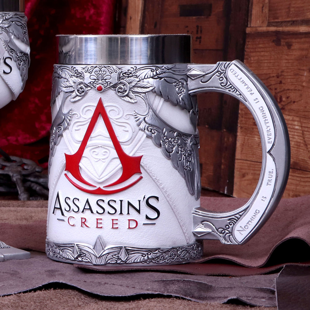 Assassins Creed White Game Tankard 15.5cm Officially Licensed Drinking Mug