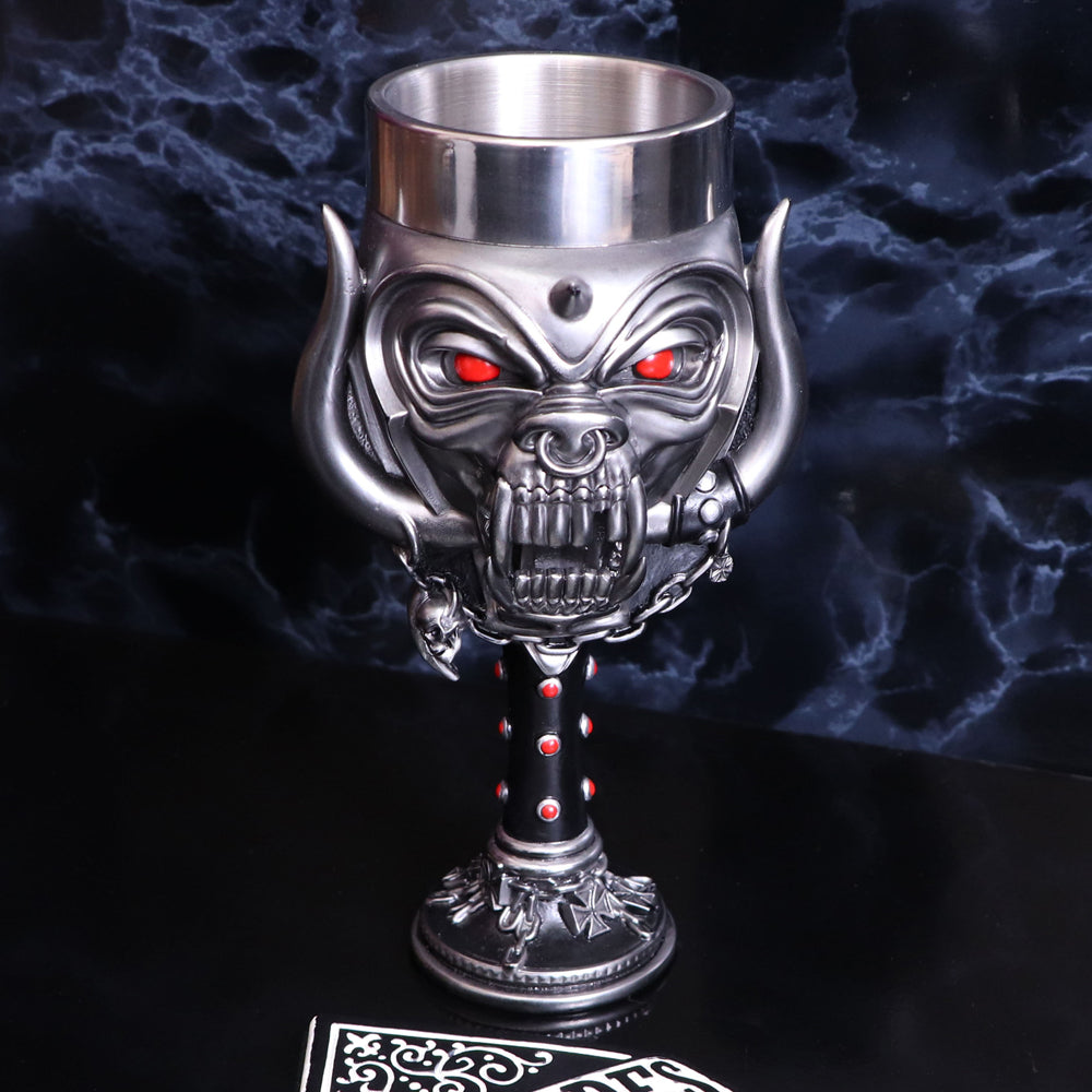 Motorhead Snaggletooth Warpig Goblet Glass 19.5cm Officially Licensed Drinking Mug 9