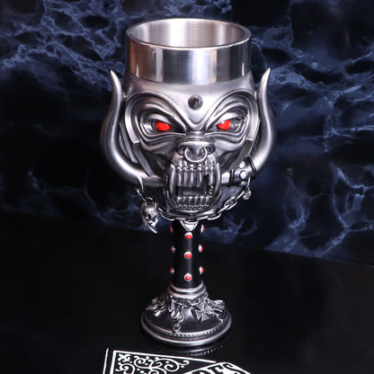 Motorhead Snaggletooth Warpig Goblet Glass 19.5cm Officially Licensed Drinking Mug 9