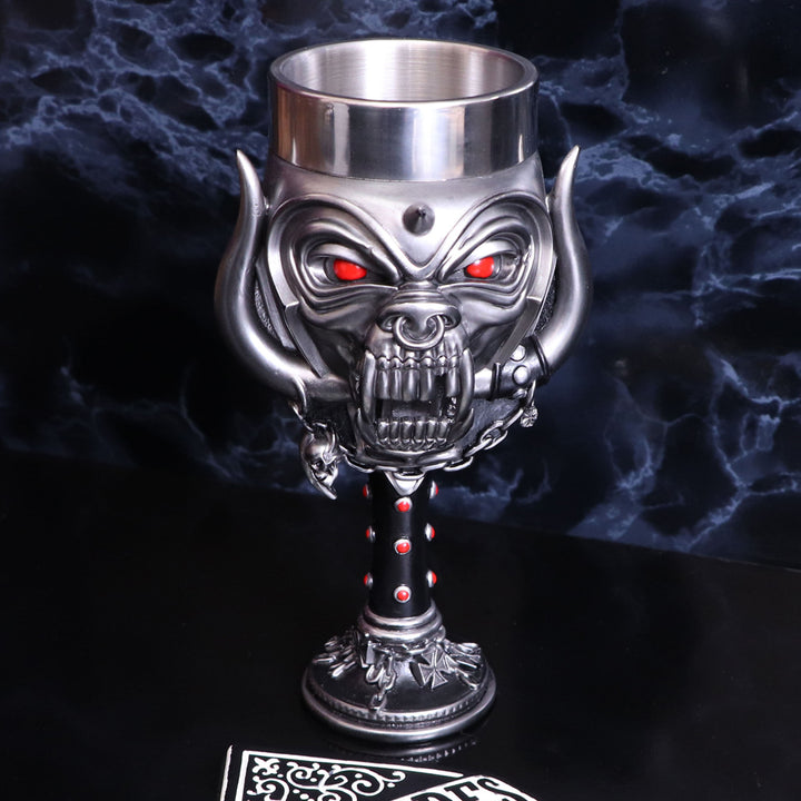 Motorhead Snaggletooth Warpig Goblet Glass 19.5cm Officially Licensed Drinking Mug 9