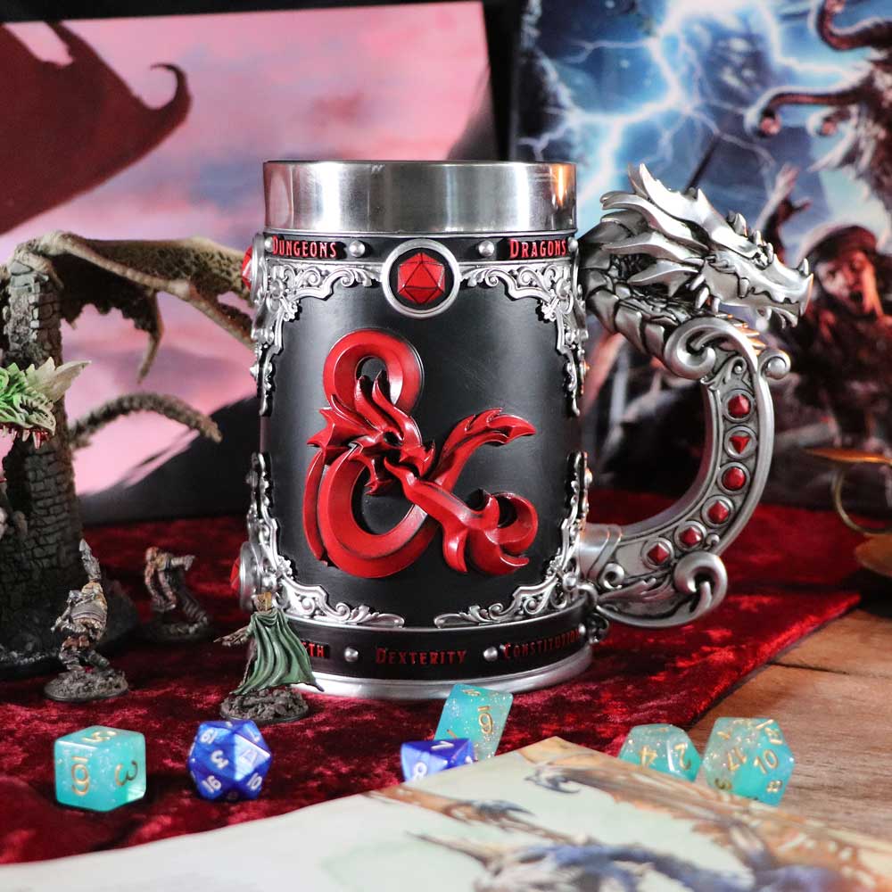 Dungeons Dragons Fantasy Role Play Die D20 Tankard 15.5cm 8