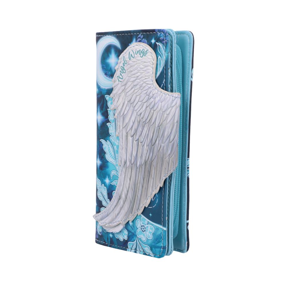 Angel Wings White Feather Embossed Purse 18.5cm 2