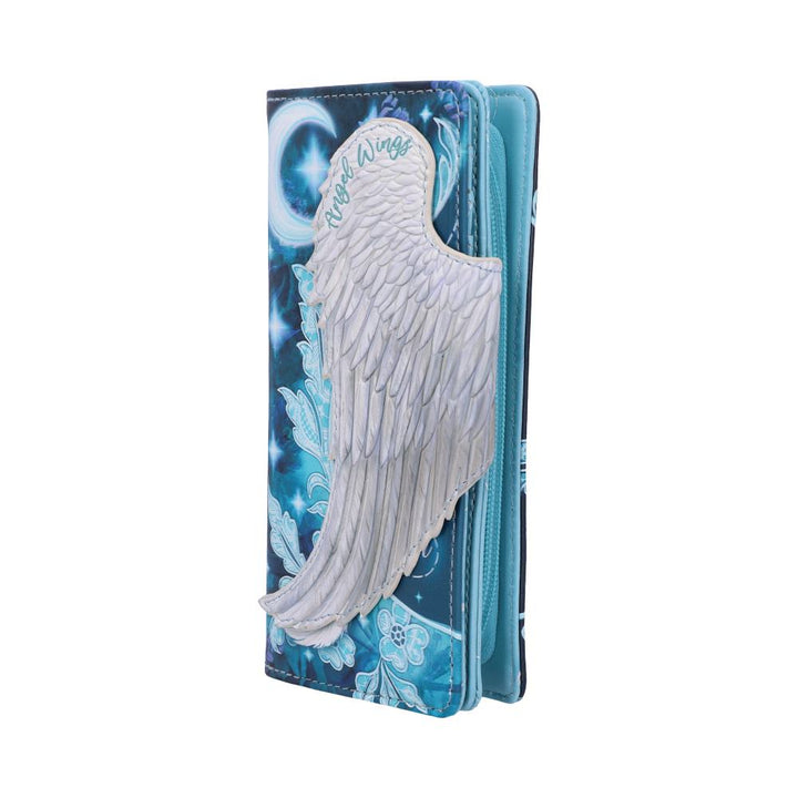 Angel Wings White Feather Embossed Purse 18.5cm 2