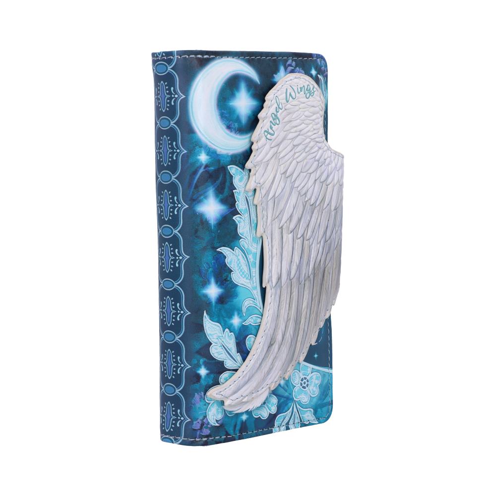 Angel Wings White Feather Embossed Purse 18.5cm 4