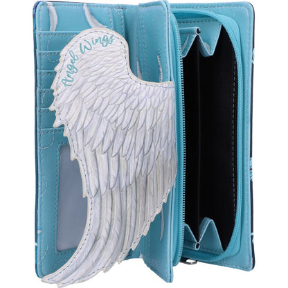 Angel Wings White Feather Embossed Purse 18.5cm 5
