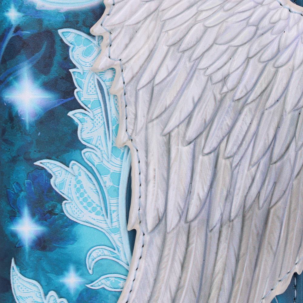 Angel Wings White Feather Embossed Purse 18.5cm 6