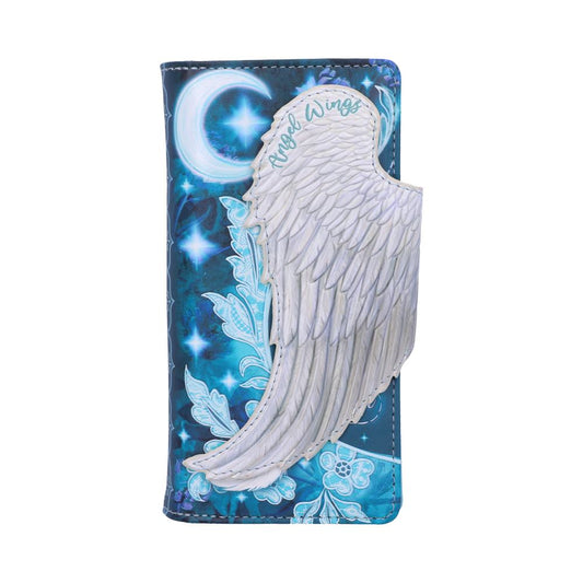 Angel Wings White Feather Embossed Purse 18.5cm 1