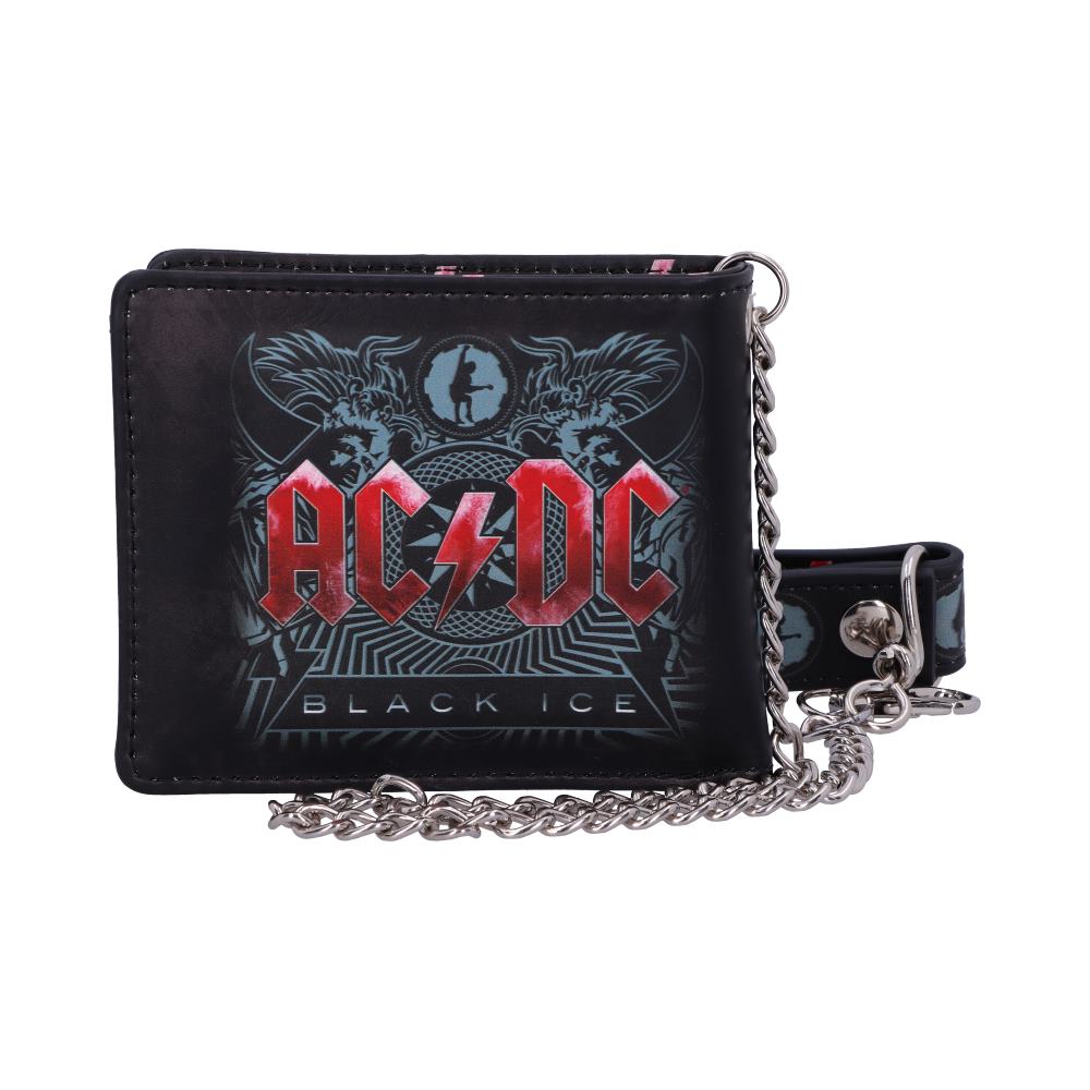 ACDC Black Ice Album Embossed Wallet and Chain Officially Licensed 3
