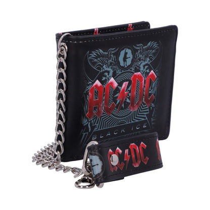 ACDC Black Ice Album Embossed Wallet and Chain Officially Licensed 4