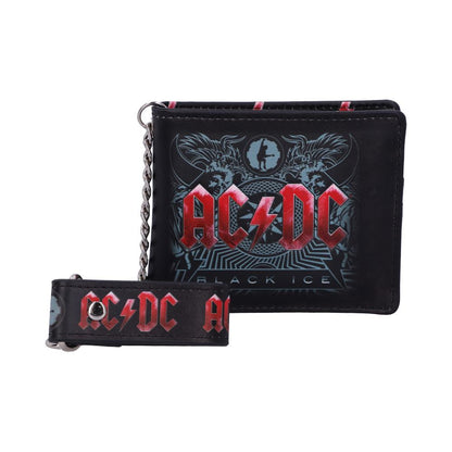ACDC Black Ice Album Embossed Wallet and Chain Officially Licensed 1