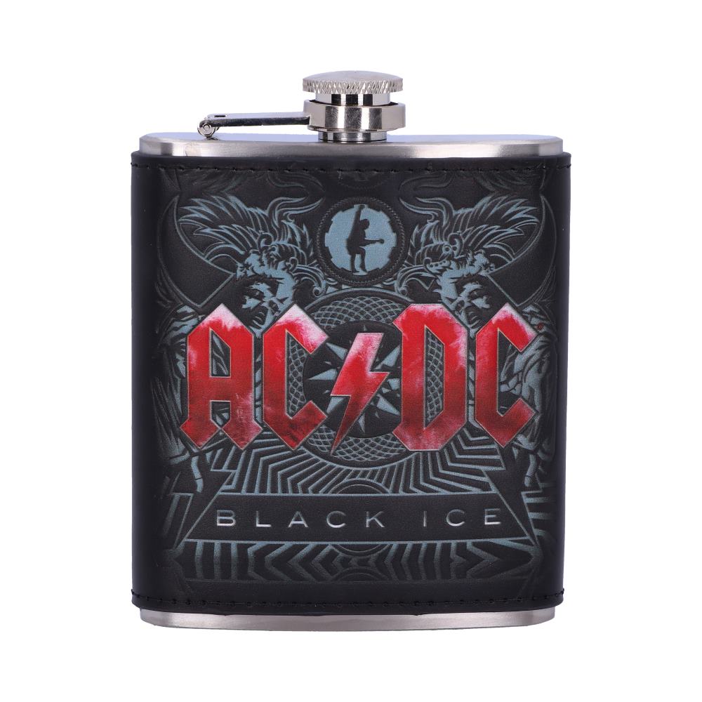ACDC Black Ice Album Embossed Hip Flask Officially Licensed 1