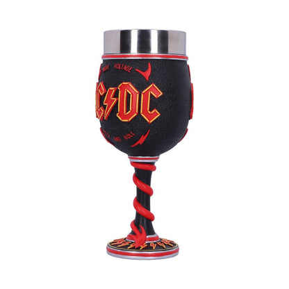ACDC High Voltage Rock and Roll Goblet Lighting Horns Wine Glass 19.5cm 2