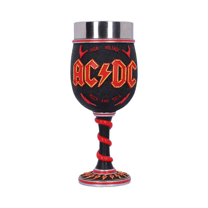 ACDC High Voltage Rock and Roll Goblet Lighting Horns Wine Glass 19.5cm 3
