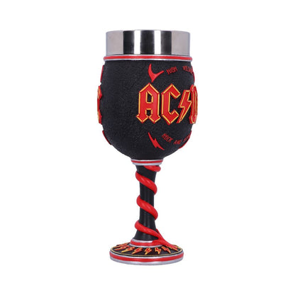 ACDC High Voltage Rock and Roll Goblet Lighting Horns Wine Glass 19.5cm 4