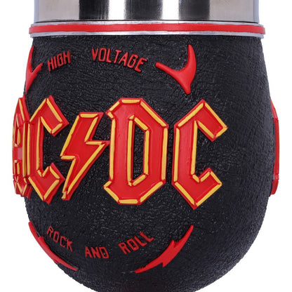 ACDC High Voltage Rock and Roll Goblet Lighting Horns Wine Glass 19.5cm 5