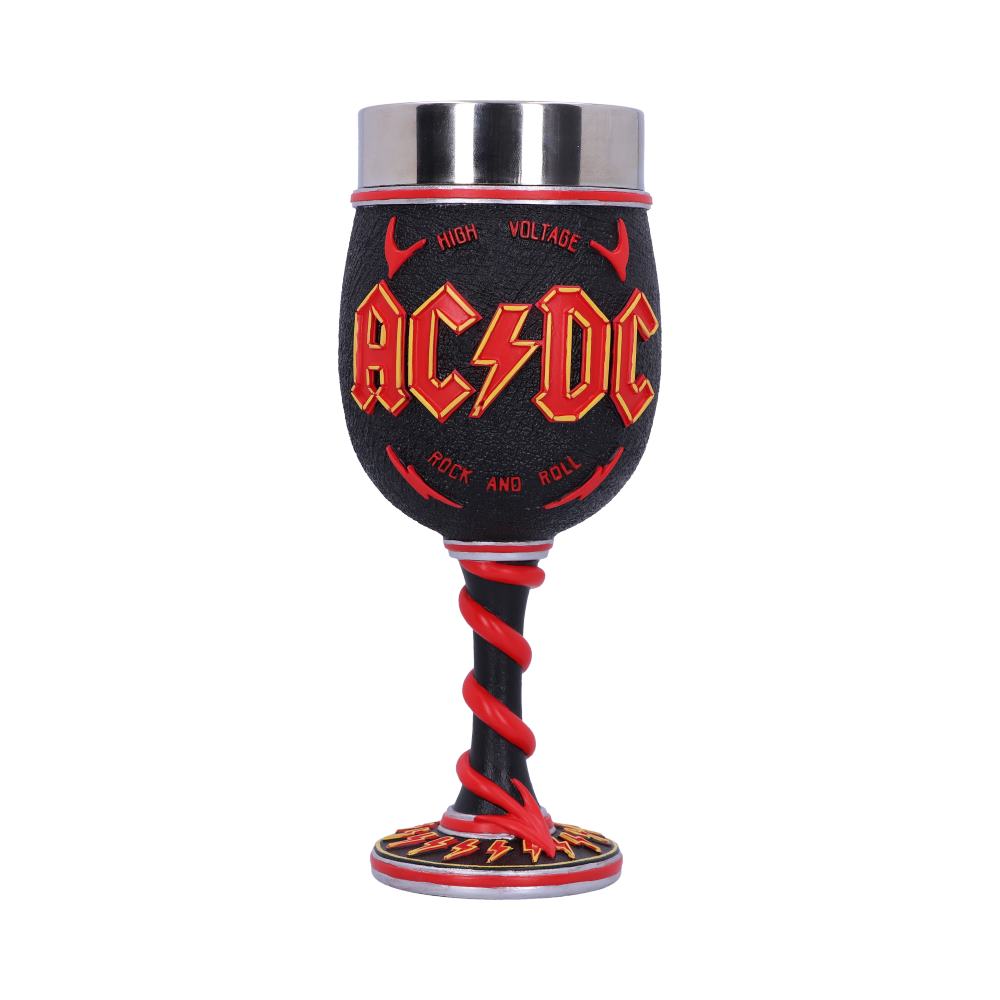 ACDC High Voltage Rock and Roll Goblet Lighting Horns Wine Glass 19.5cm 1